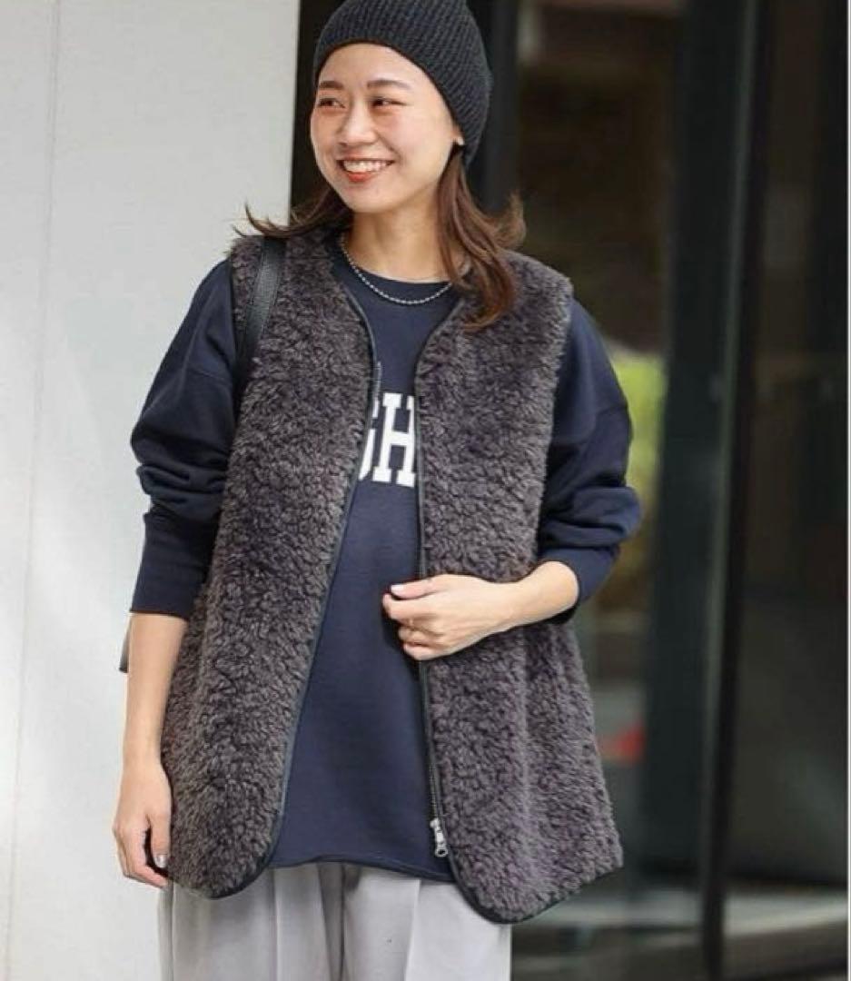 【未使用】ジャーナルスタンダードレリューム シープフェイクファージップベスト美品