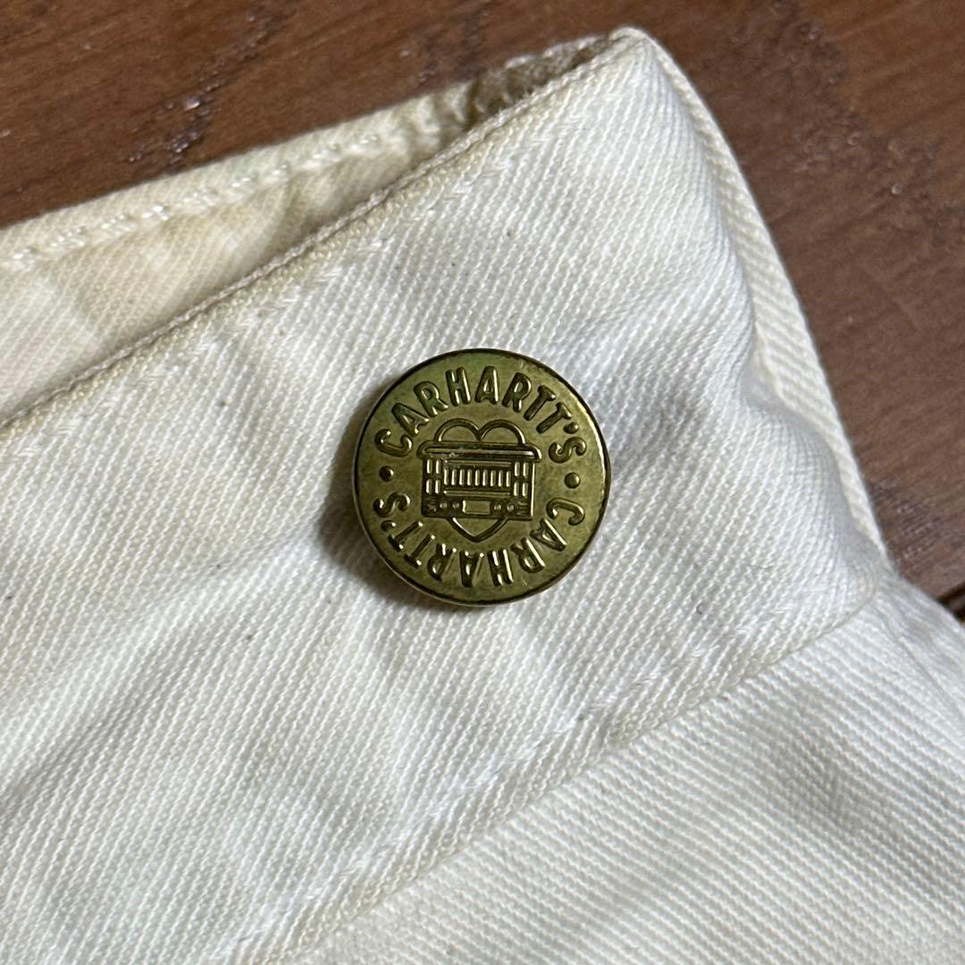 Carhartt ハートタグ 復刻 ダブルニー ホワイト サスペンダー付き