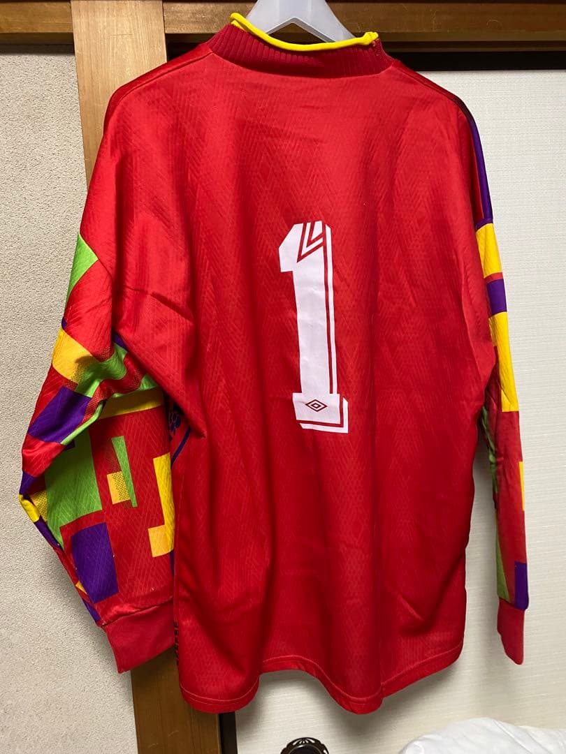 96年　イングランド代表　ゴールキーパー　ユニフォーム(長袖) 上下セット