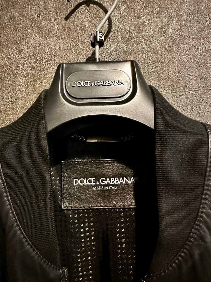【美品】Dolce & Gabbana ブラック ボンバージャケット サイズ50
