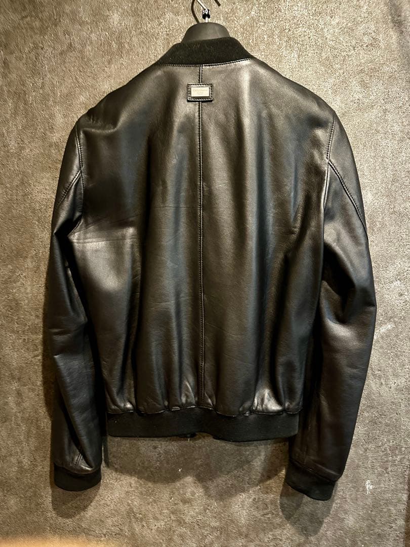 【美品】Dolce & Gabbana ブラック ボンバージャケット サイズ50