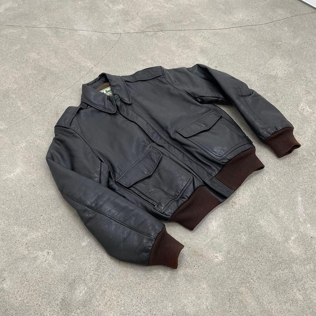 ジャケット・アウター 80-90s llbean A-2 leather jacket black