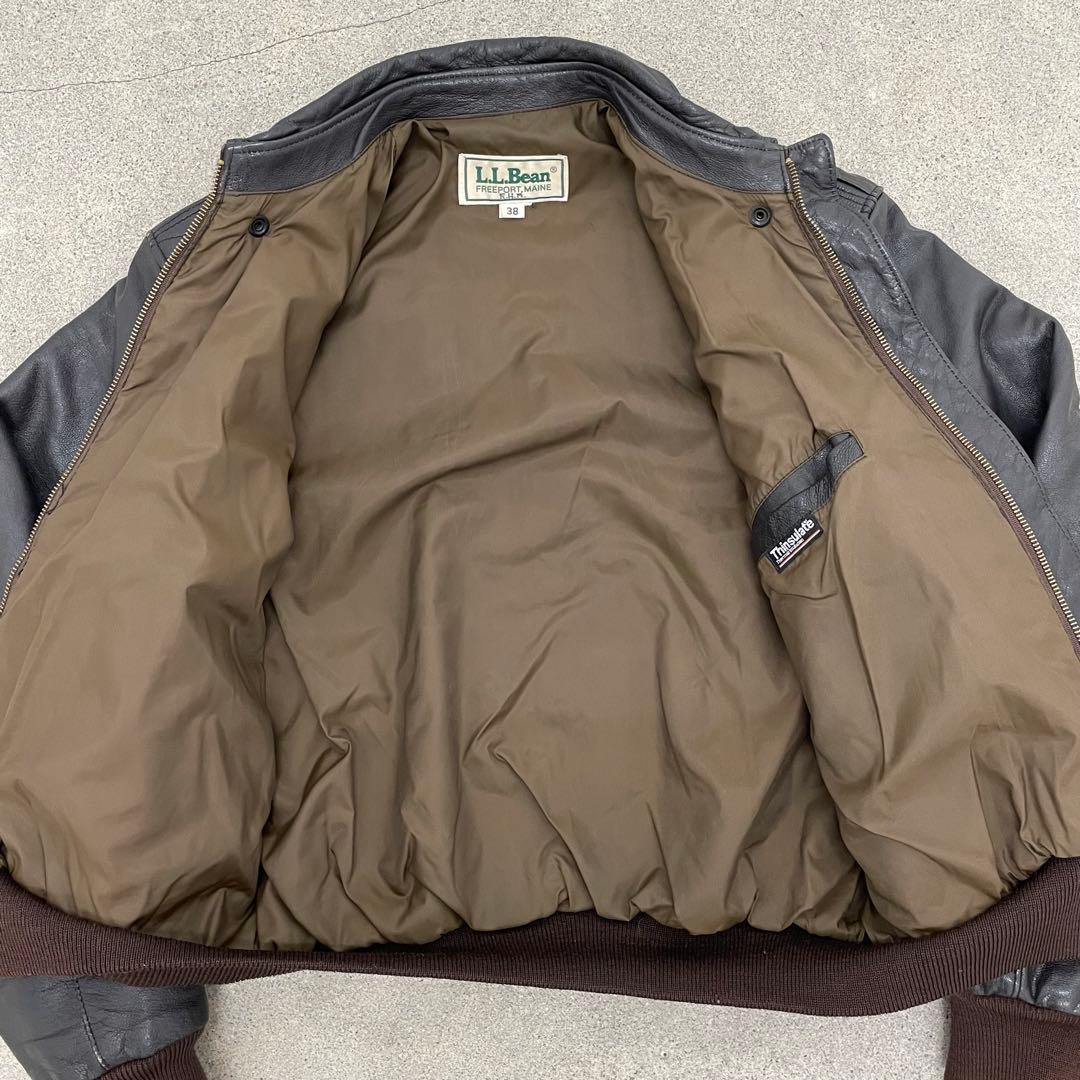 ジャケット・アウター 80-90s llbean A-2 leather jacket black