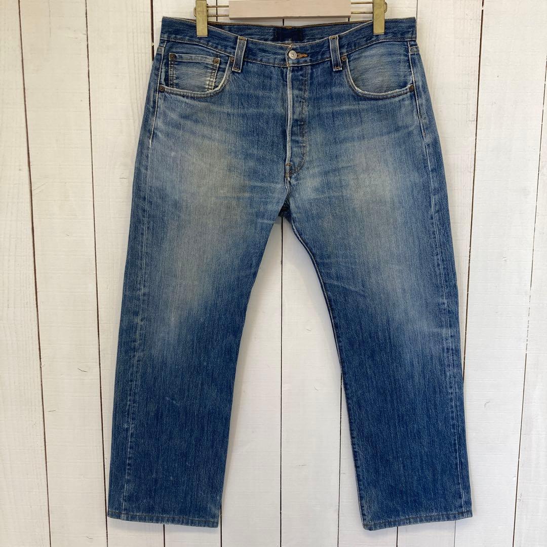 ★送料無料★Levis501★濃紺インディゴ ヒゲ Big Size★W36