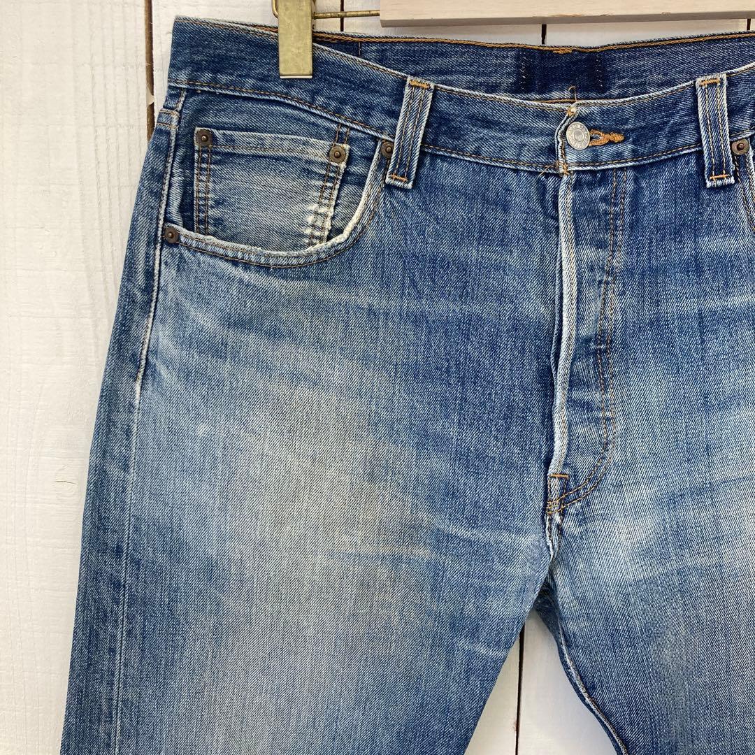 ★送料無料★Levis501★濃紺インディゴ ヒゲ Big Size★W36