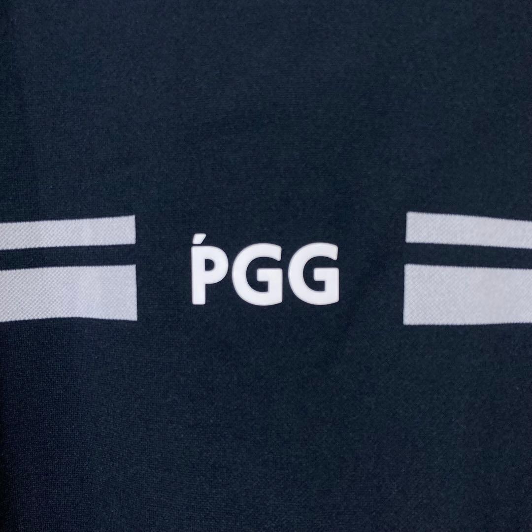 【美品】PGG パーリーゲイツ モックネック 長袖シャツ ロゴ ブラック 4