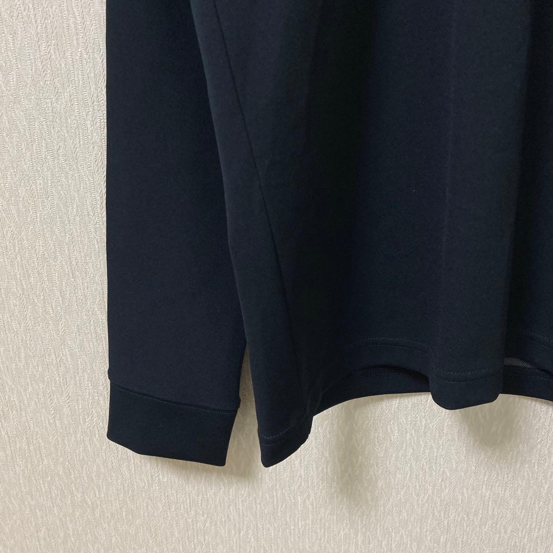 【美品】PGG パーリーゲイツ モックネック 長袖シャツ ロゴ ブラック 4