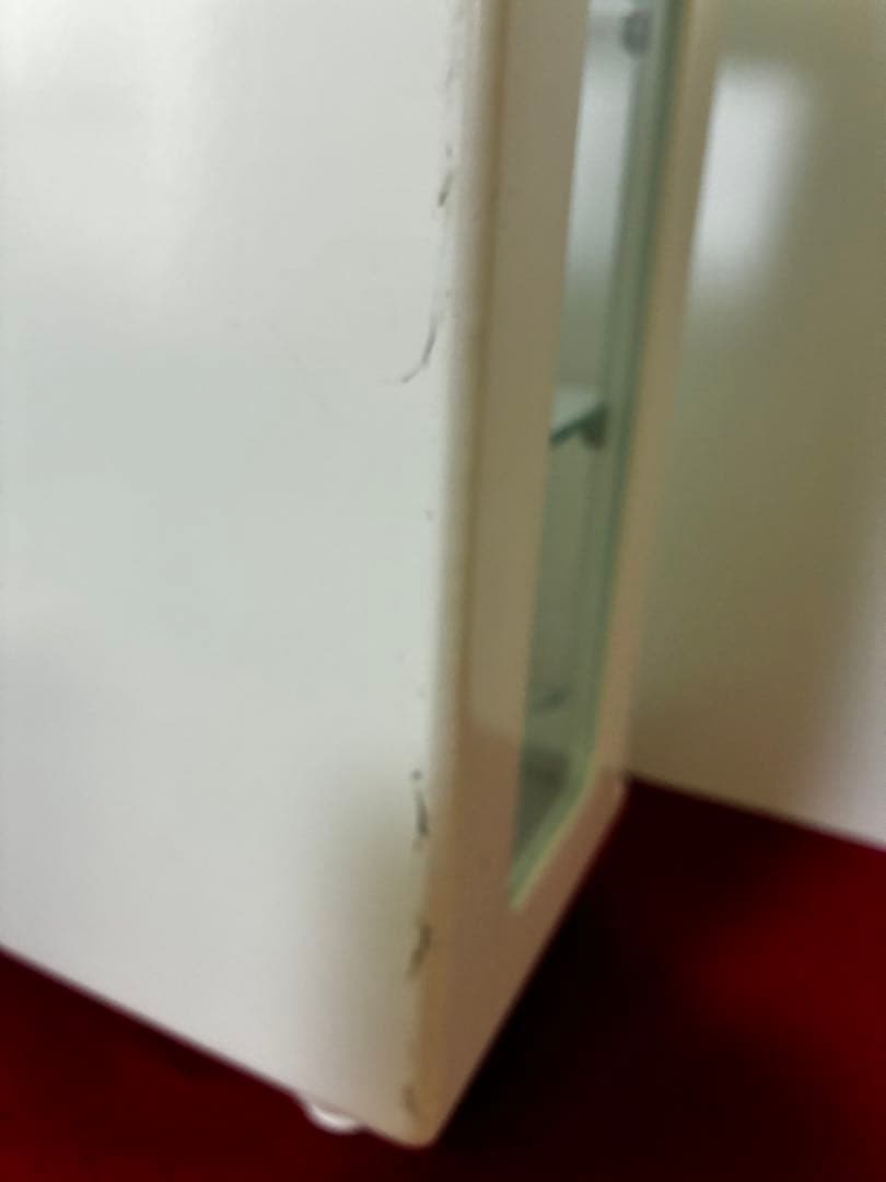 背面ミラー　足つきコレクションケース 縦型