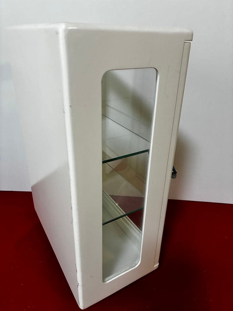 背面ミラー　足つきコレクションケース 縦型