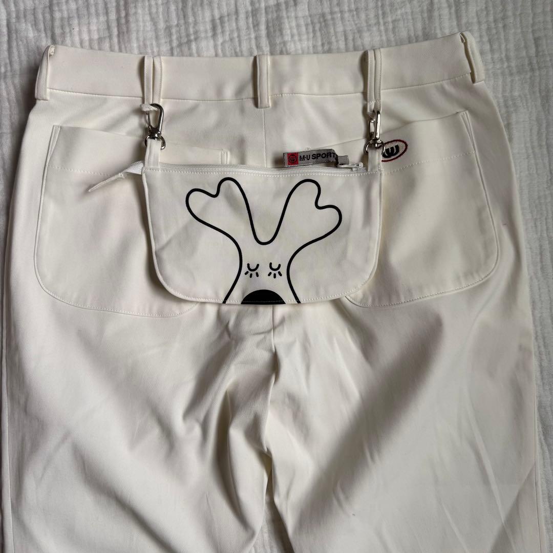 極美品☆M.Usportsゴルフウェア/ウエサコ/パンツ/ストレッチ/ポーチ