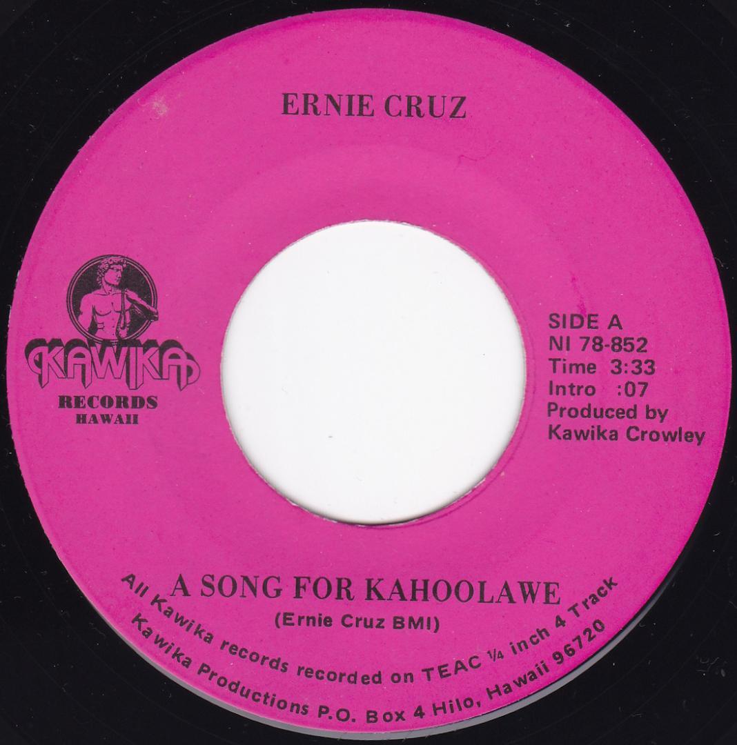 洋楽 A Song For Kahoolawe / Ernie Cruz Hawaii