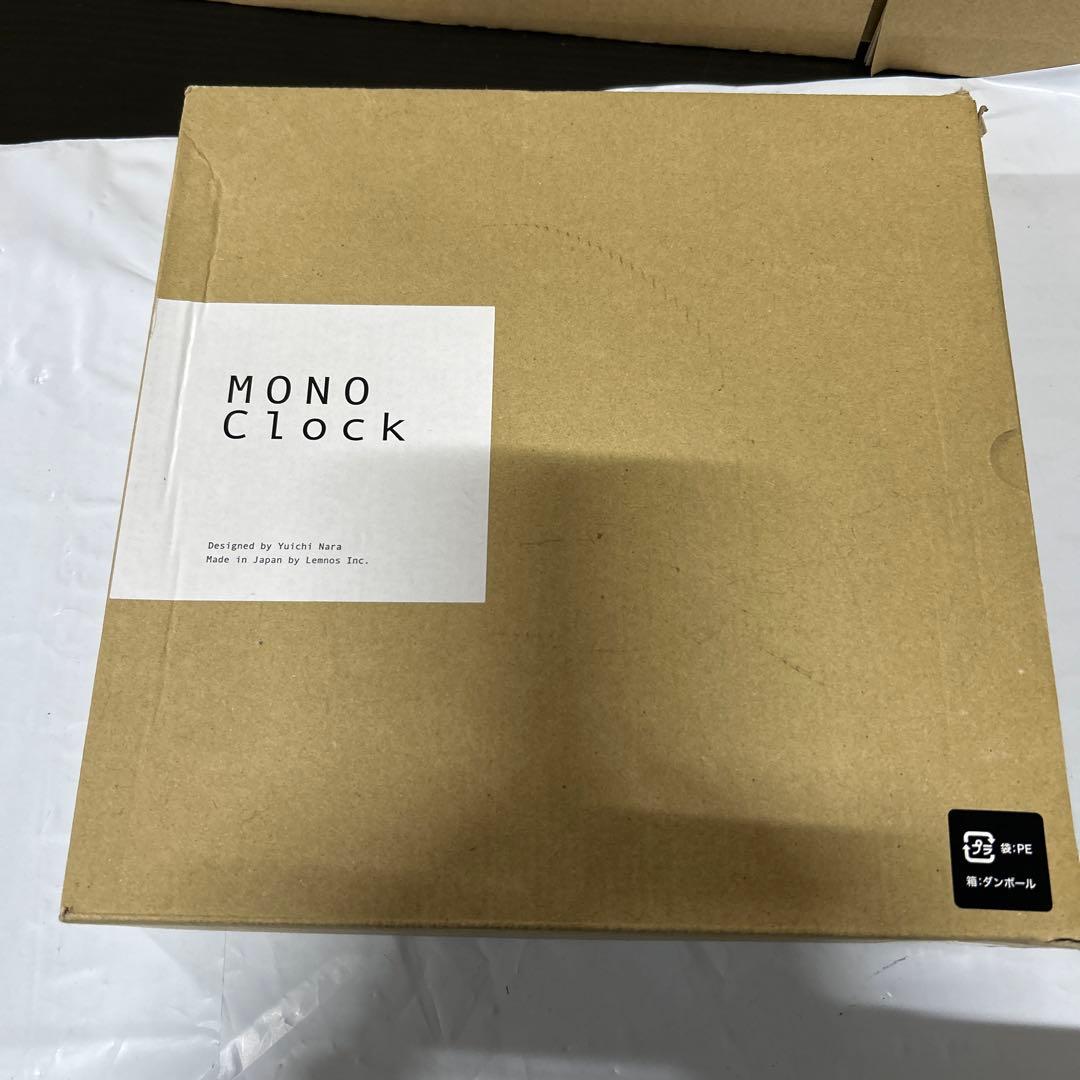 レムノス掛け時計アナログ モノクロック白 MONOClockホワイト