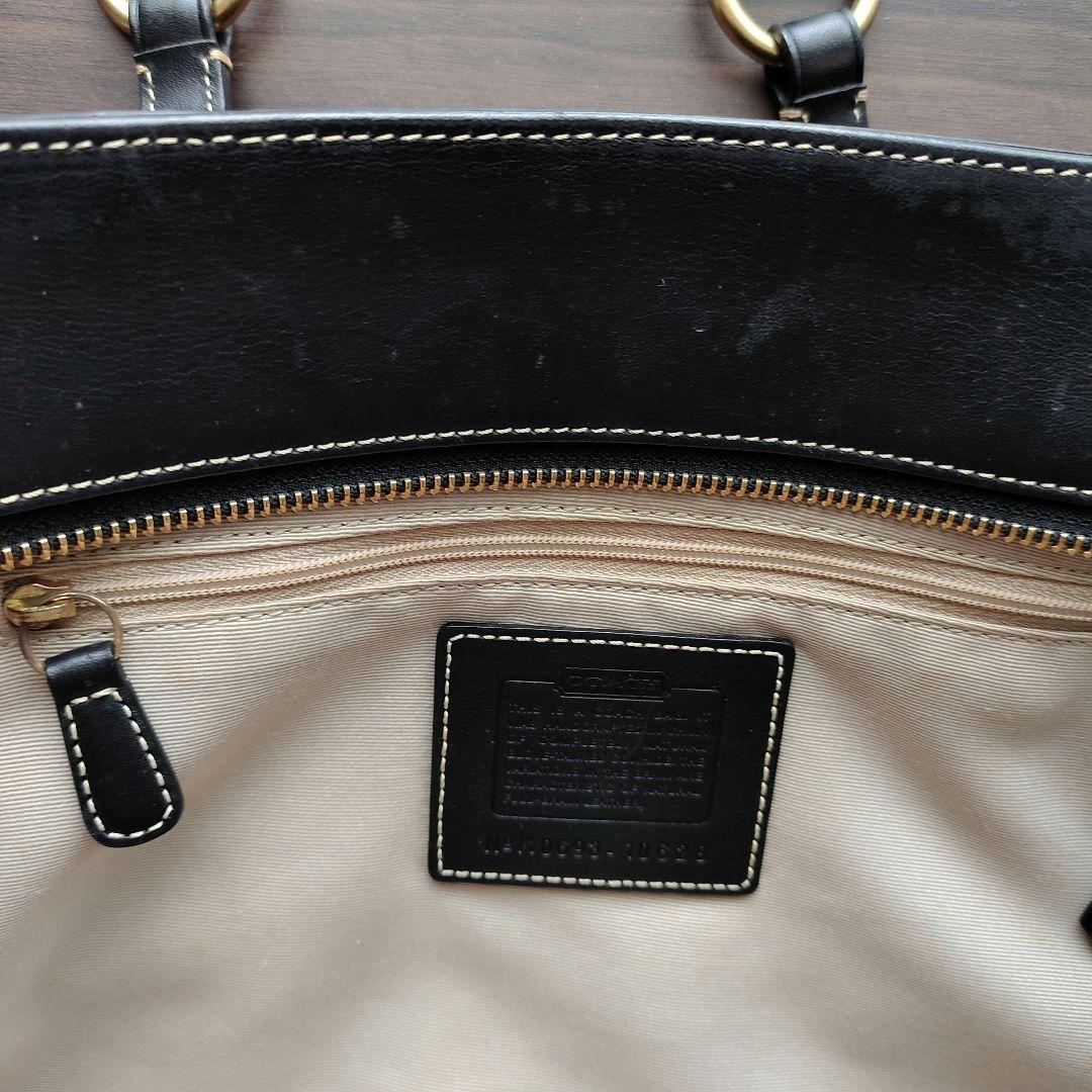 ◆美品　COACH　黒　レザーハンドバッグ◆