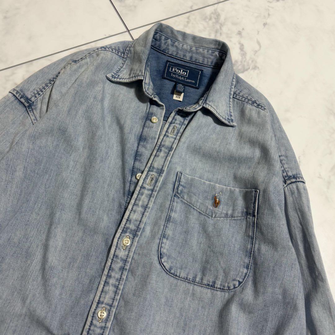 Polo Ralph Lauren オーバーサイズ コットン デニム シャツ S