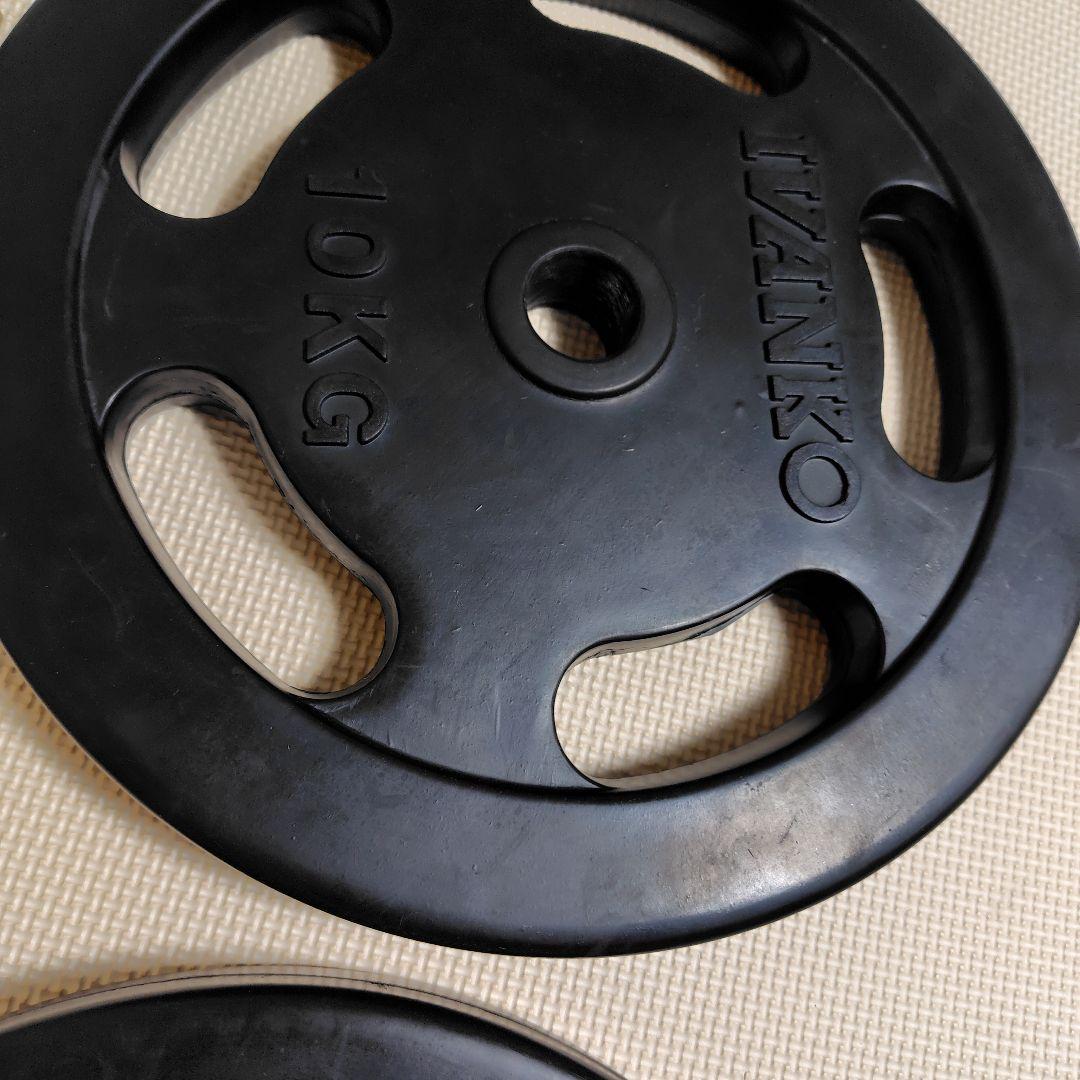 IVANKO ダンベルプレート 10kg 2枚セット ラバープレート 28mm