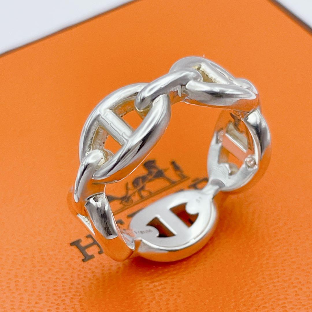 HERMES アンシェネ　リング　PM #51 シェーヌダンクル