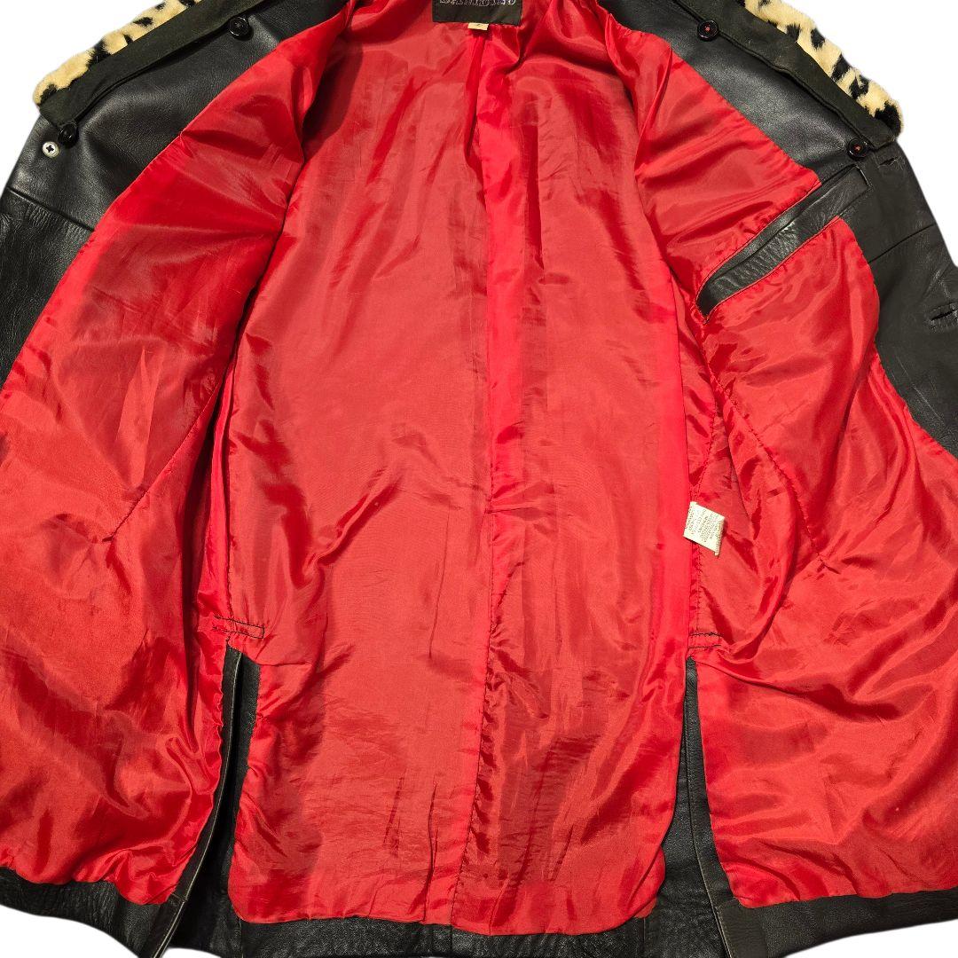 BAMBINO レオパードファー レザージャケット 50s ロカビリー M