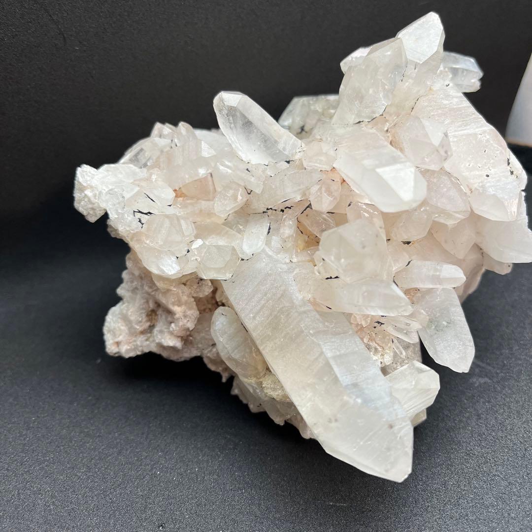 680g ヒマラヤ　マニカラン水晶　水晶クラスター　ピンクマニカラン　天然石