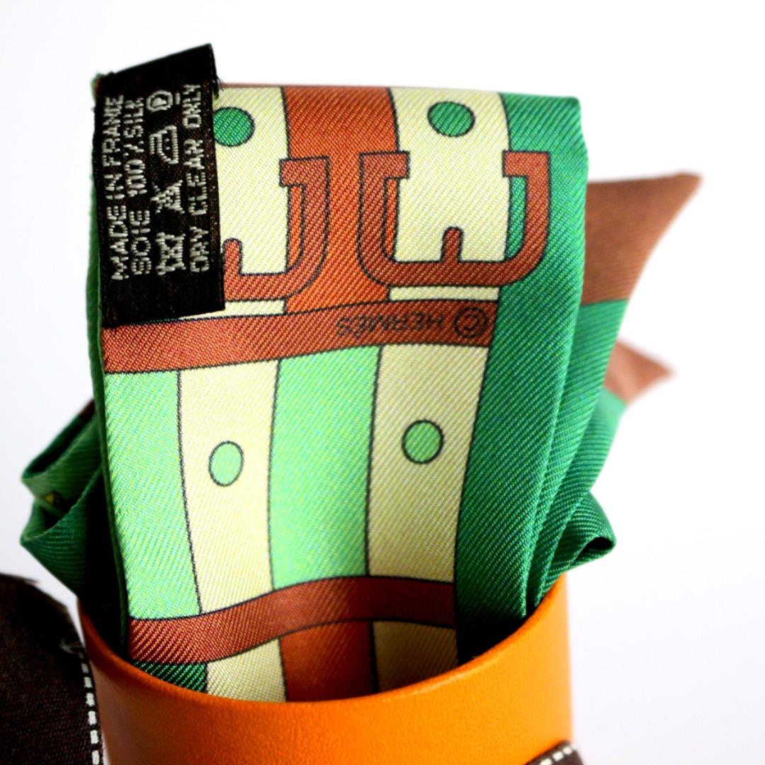 新品・未使用 HERMÈS Twilly エルメス ツイリー スカーフ シルク