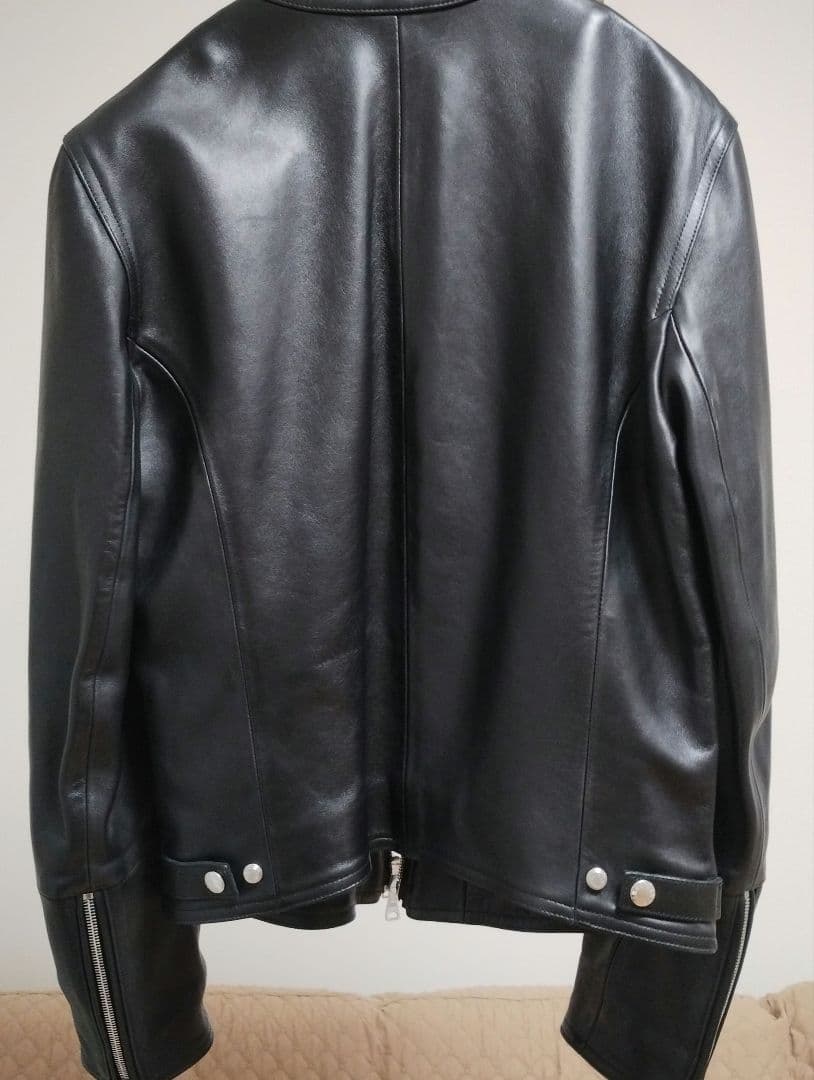 エンメティ レザージャケット 46 黒 美品