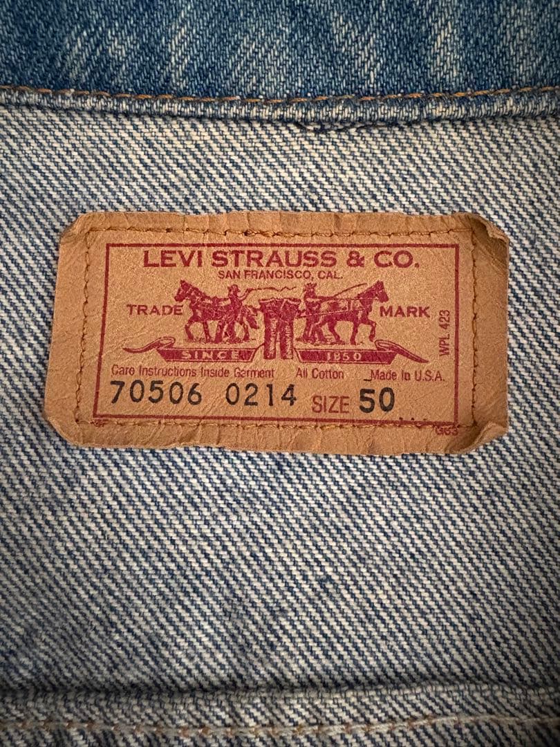 LEVI'S 87年USA製　デニムジャケット　サイズ50