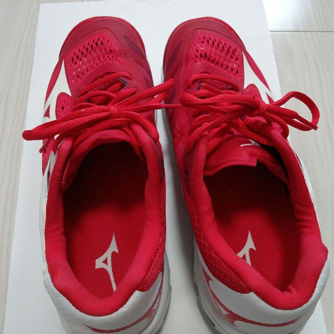 Mizuno ミズノ　バレーボールシューズ レッド/ホワイト　25.5cm
