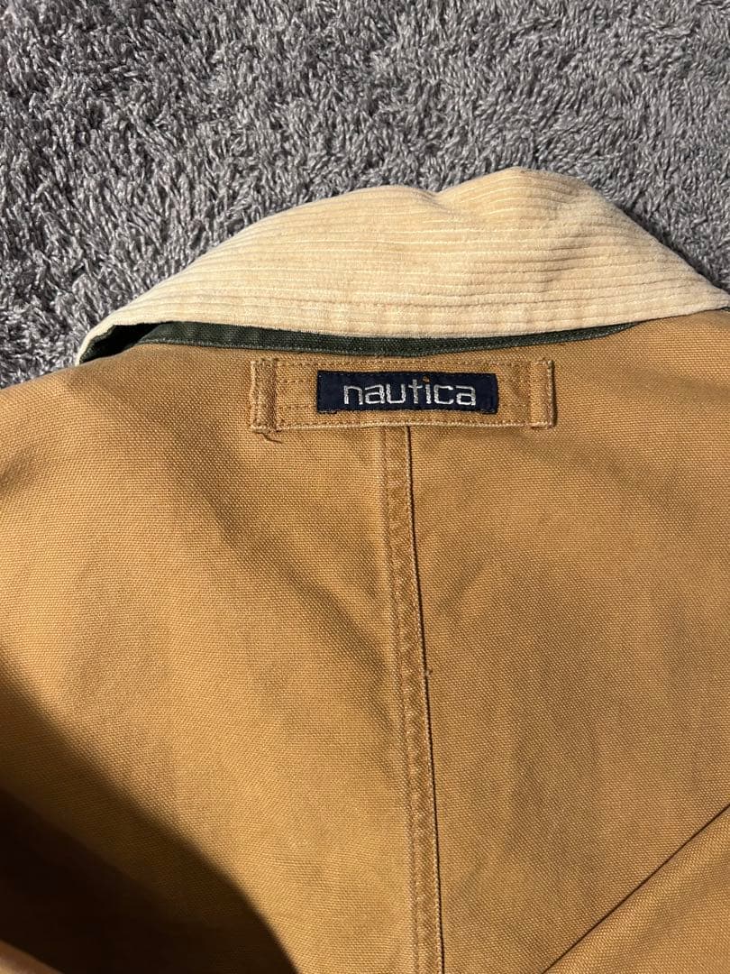 Nautica ベージュ コーデュロイ襟ジャケット