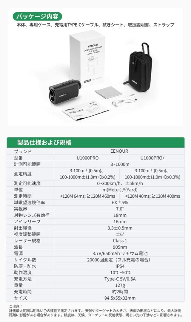 【新品・未開封】eenour u1000pro＋ ブラック