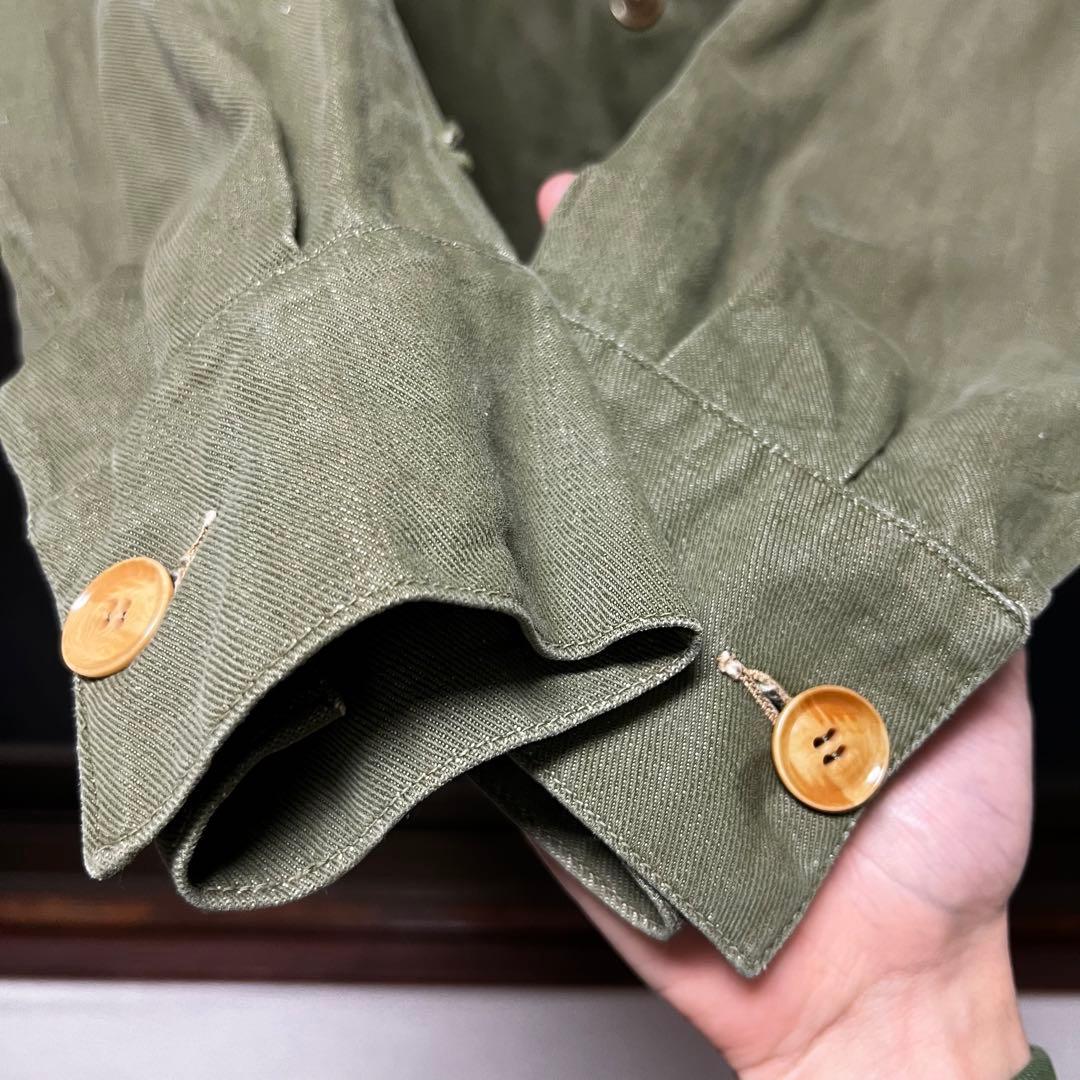 50s イギリス軍 グリーンデニム バトルドレス ジャケット