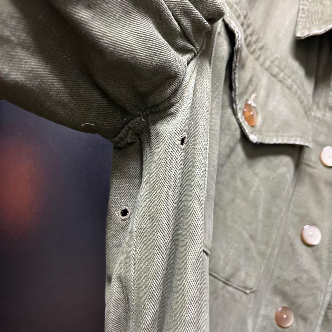 50s イギリス軍 グリーンデニム バトルドレス ジャケット