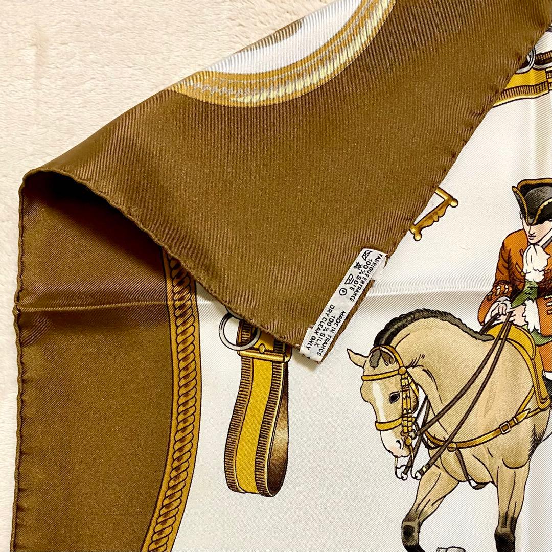 HERMES エルメス ☆ 絹 シルク スカーフ カレ90 BIG フランス 馬