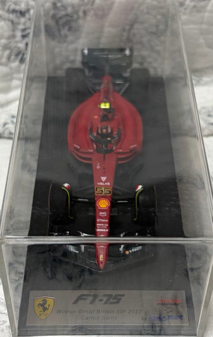 ルックスマート1/43 フェラーリ F1-75 サインツ2022 イギリス初優勝