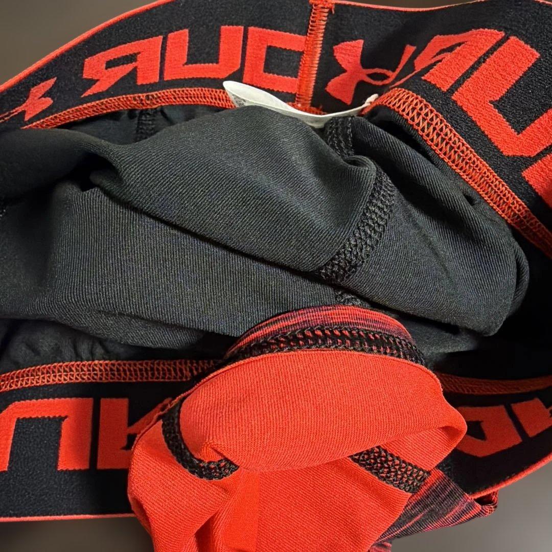 Under Armour メンズタイツ XL ブラック/レッド