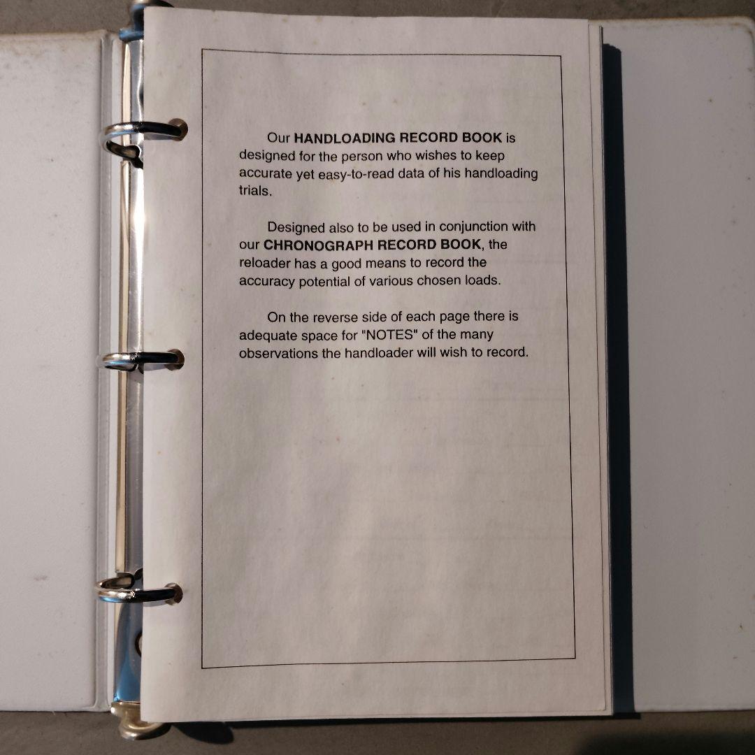 【洋書】ハンドローディング/クロノグラフ記録簿　2冊セット 銃弾 火薬