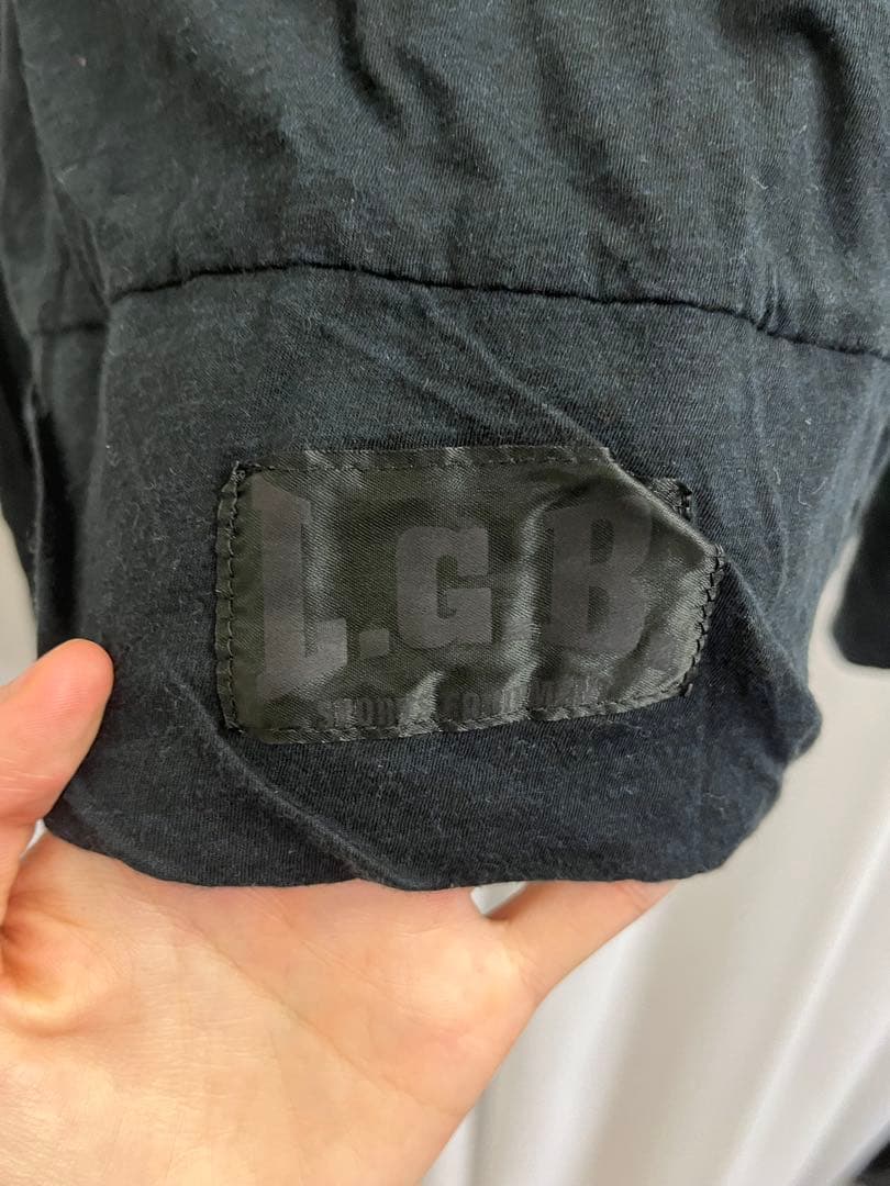 LGB ブラック ジャージジャケット フルジップジャケット