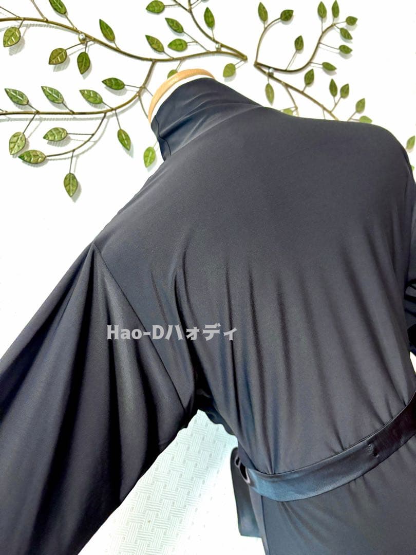 新品★社交ダンス★ラテン★メンズ★シャツ★メッシュドレープ★タートルネック★L