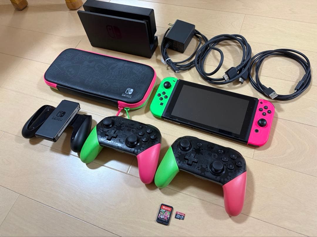 NintendoSwitchスプラトゥーン2セット＋microSD 256GB付