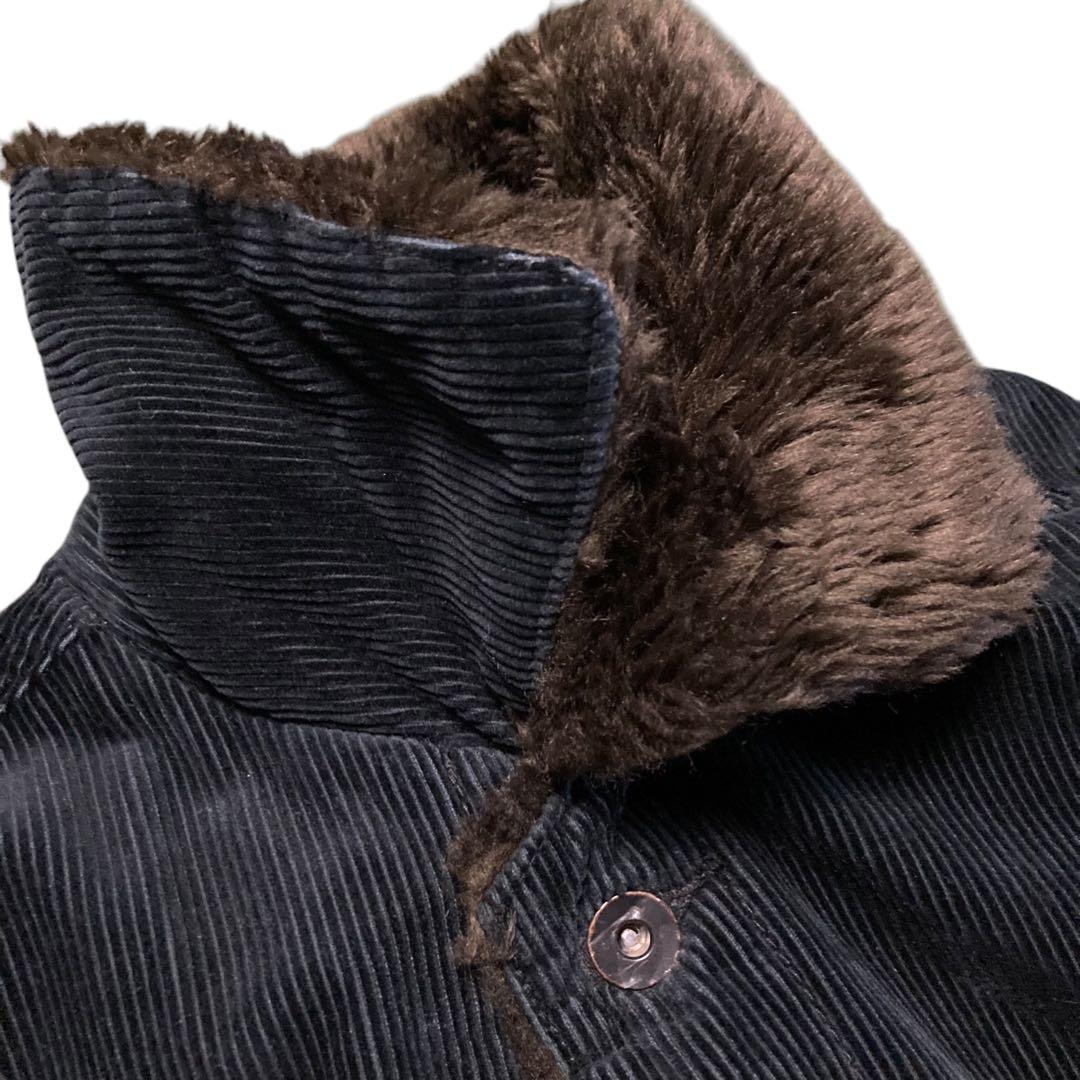 レアOld UNIQLO トラッカージャケット コーデュロイ太畝フェードブラック