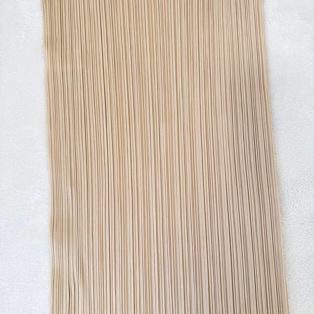 極美品✨PLEATS PLEASE スリット入り　ベージュ　ロングワンピース