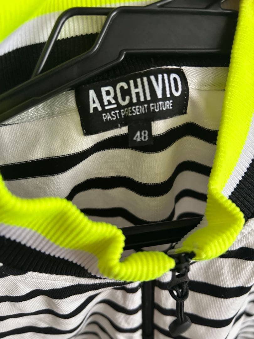 ARCHIVIO ストライプ ハーフジップ ゴルフ　ウェア