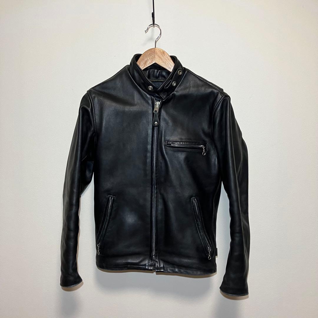 schott 641シングル ライダースジャケットUSA 34 オマケ付き！