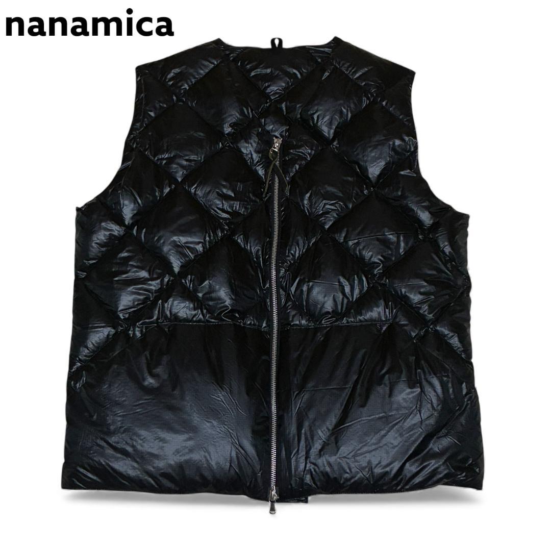 【美品】ナナミカ　nanamica キルティング　ダウンベスト　ジレ　ブラック