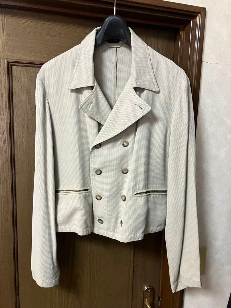90s giorgio armani ショートジャケット　レーヨン×アセテート