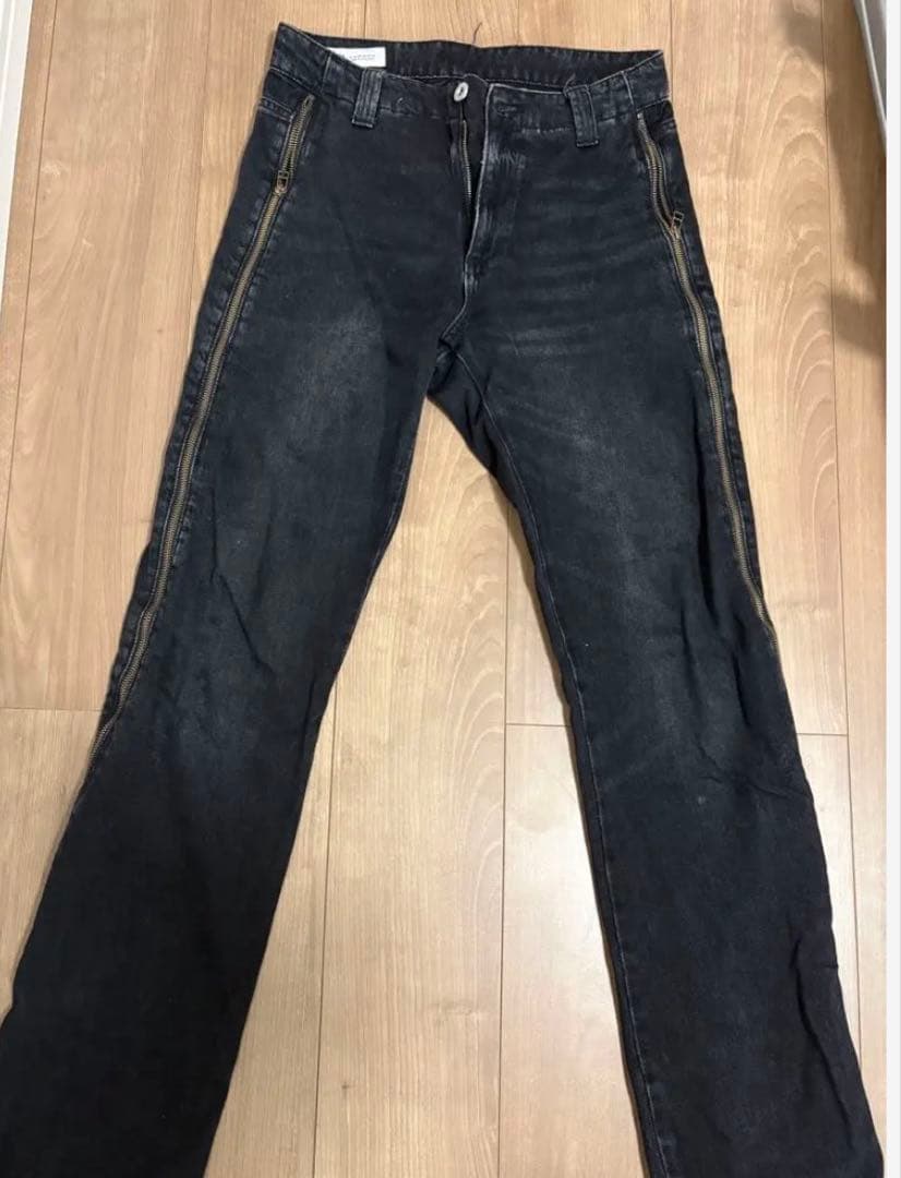 専用 ZARA ブラックブーツカットデニム サイドジッパー付き