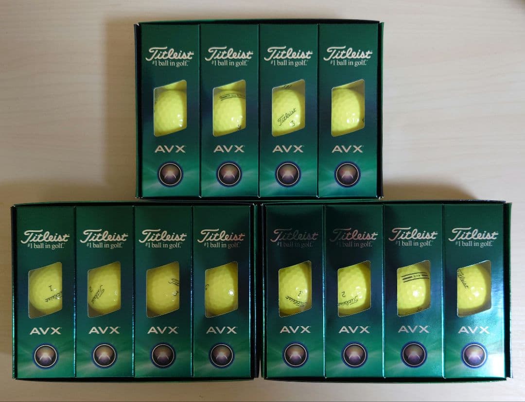 Titleist AVX 2024 ゴルフボール イエロー 3ダース