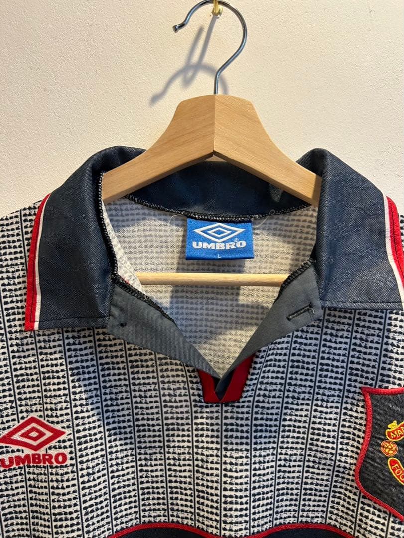【希少L】95-96 マンU アウェイ Umbro SHARP VIEWCAM