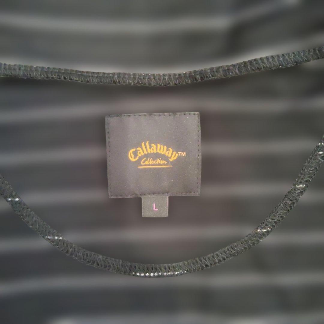 新品　Callaway ストライプ ジップアップカーディガン