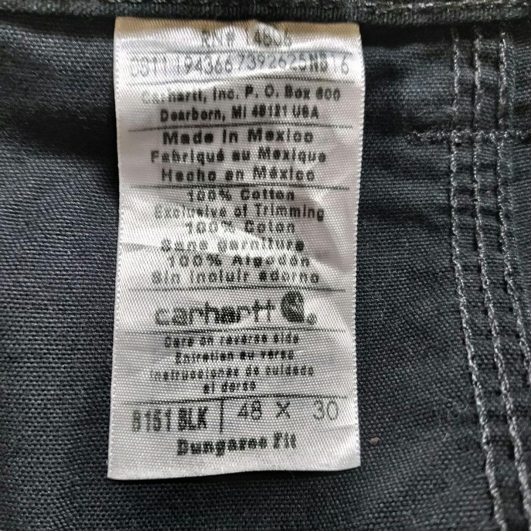 ★カーハート　carhartt　ペインター　ワークパンツ　ブラック　極太　W48