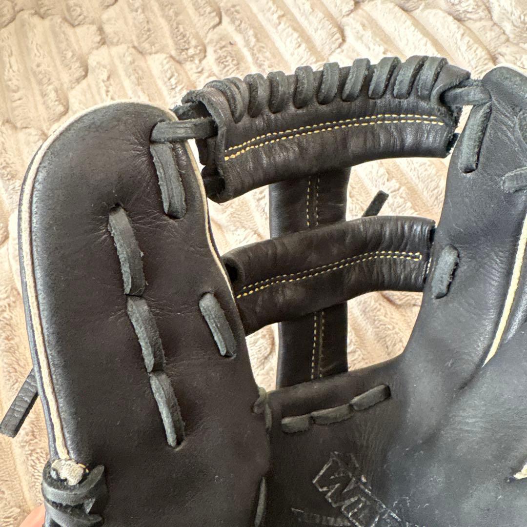 野球 軟式グローブ 黒 レザー