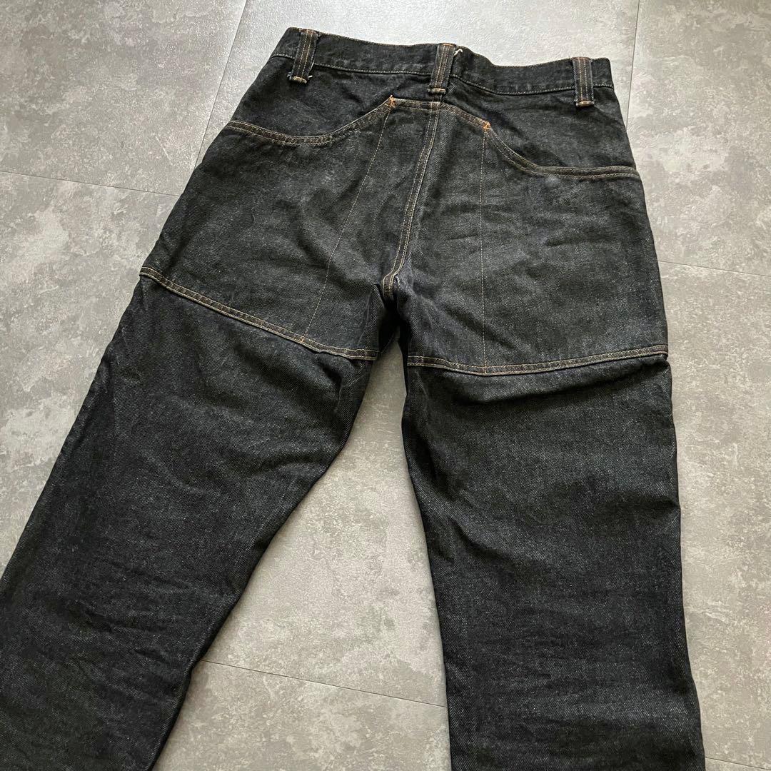パンツ NEPENTHES HOGGS double knee black denim